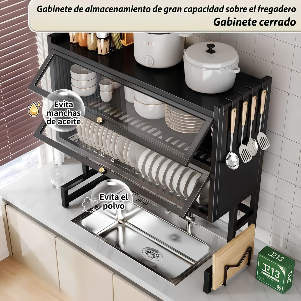 ESCURRIDOR DE PLATOS 2 NIVELES ORGANIZADOR SECAPLATOS COCINA - 5