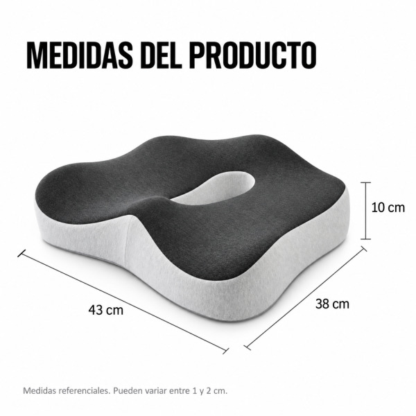 COJÍN ERGONÓMICO PARA SILLA Y AUTO HAVEN E1 ASIENTO ANTIDESLIZANTE - 5