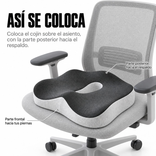 COJÍN ERGONÓMICO PARA SILLA Y AUTO HAVEN E1 ASIENTO ANTIDESLIZANTE - 7