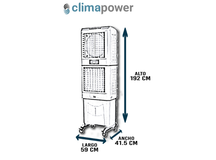 ENFRIADOR DE AIRE  PORTATIL ECOLOGICO  3 VELOCIDADES - CPW110 - GRIS - 4