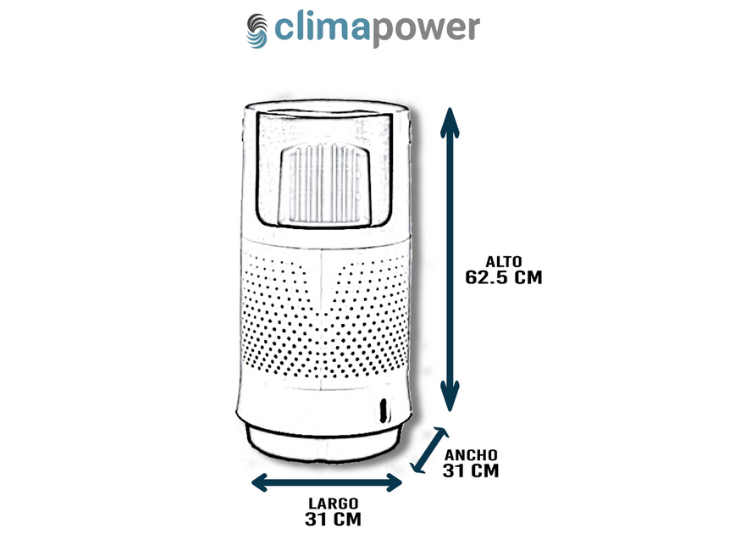 ENFRIADOR DE AIRE PORTATIL ECOLOGICO 3 VELOCIDADES - CPW10 - BLANCO - 4