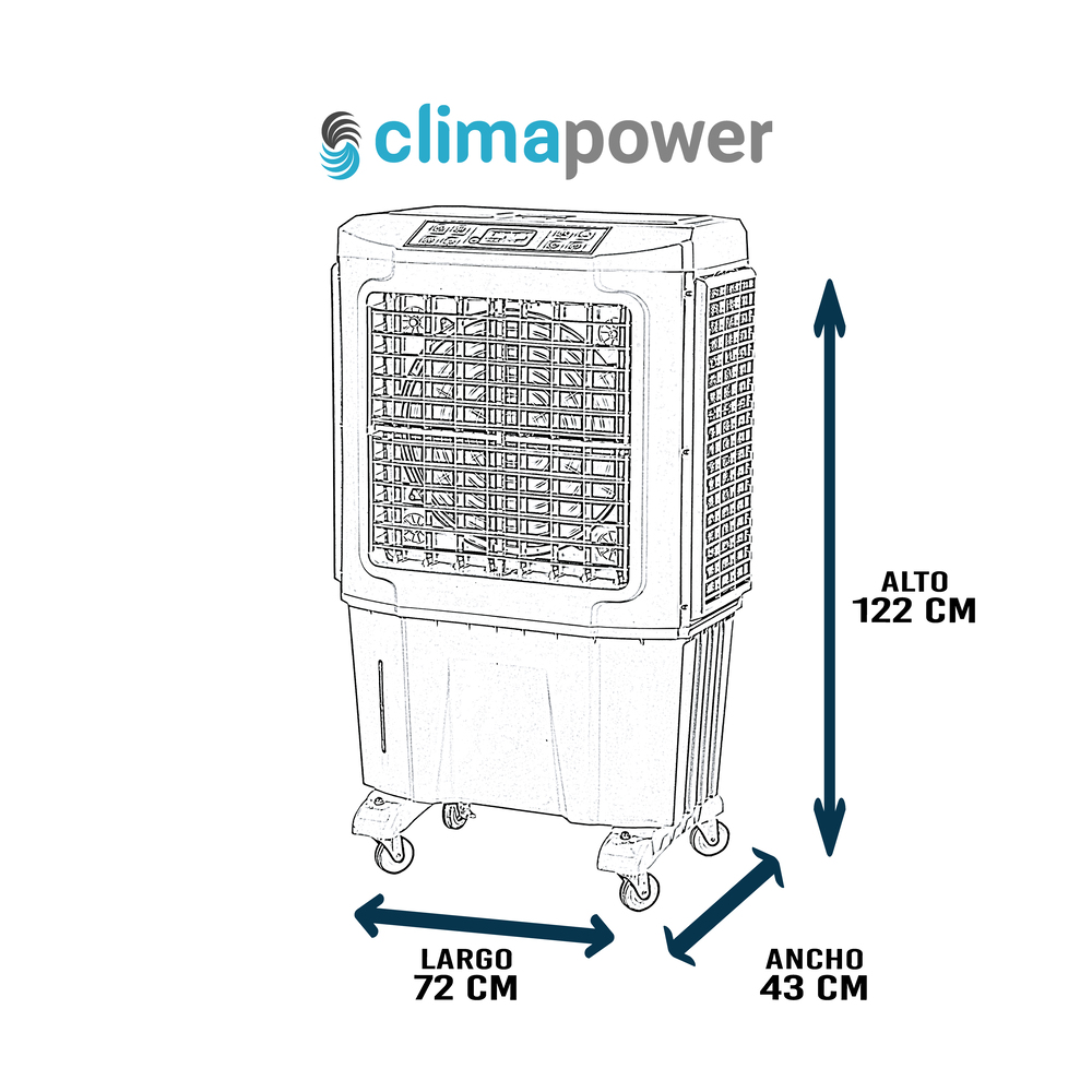 ENFRIADOR DE AIRE PORTÁTIL ECOLÓGICO 3 VELOCIDADES - CPW35S - BLANCO HUMO - 4