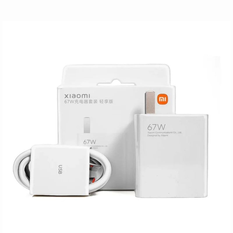 CARGADOR XIAOMI 67W CARGA RAPIDA PARA NOTE 11 PRO PLUS - ORIGINAL - 1