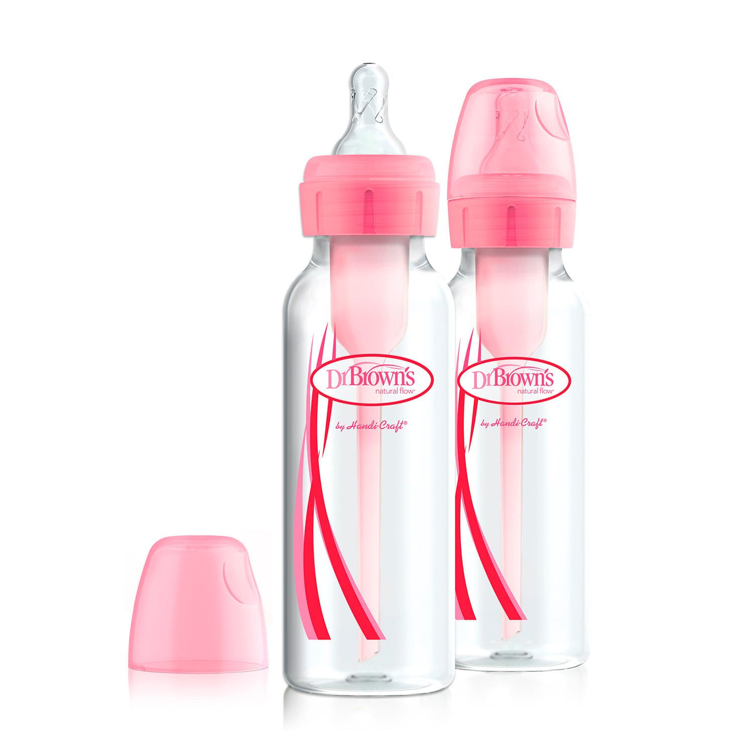 SET 2 UN BIBERÓN BOCA ESTRECHA OP+ 8OZ ROSA - 1