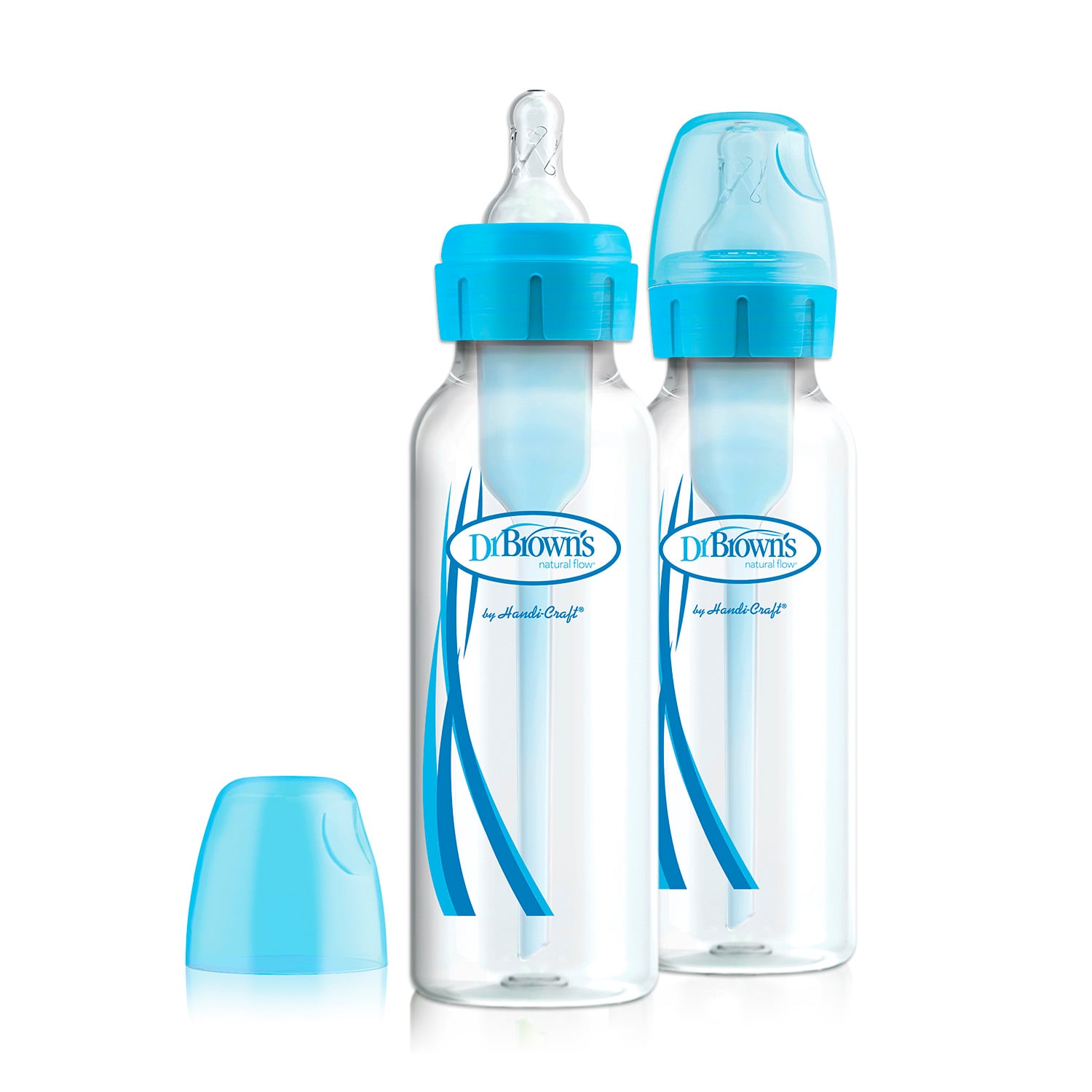 SET 2 UN BIBERÓN BOCA ESTRECHA OP+ 8OZ AZUL - 1