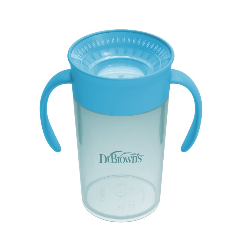 VASO DE TRANSICIÓN, DE VASO 360º A PAJITA, COLOR AZUL OCÉANO, DE 10OZ/300ML - 1