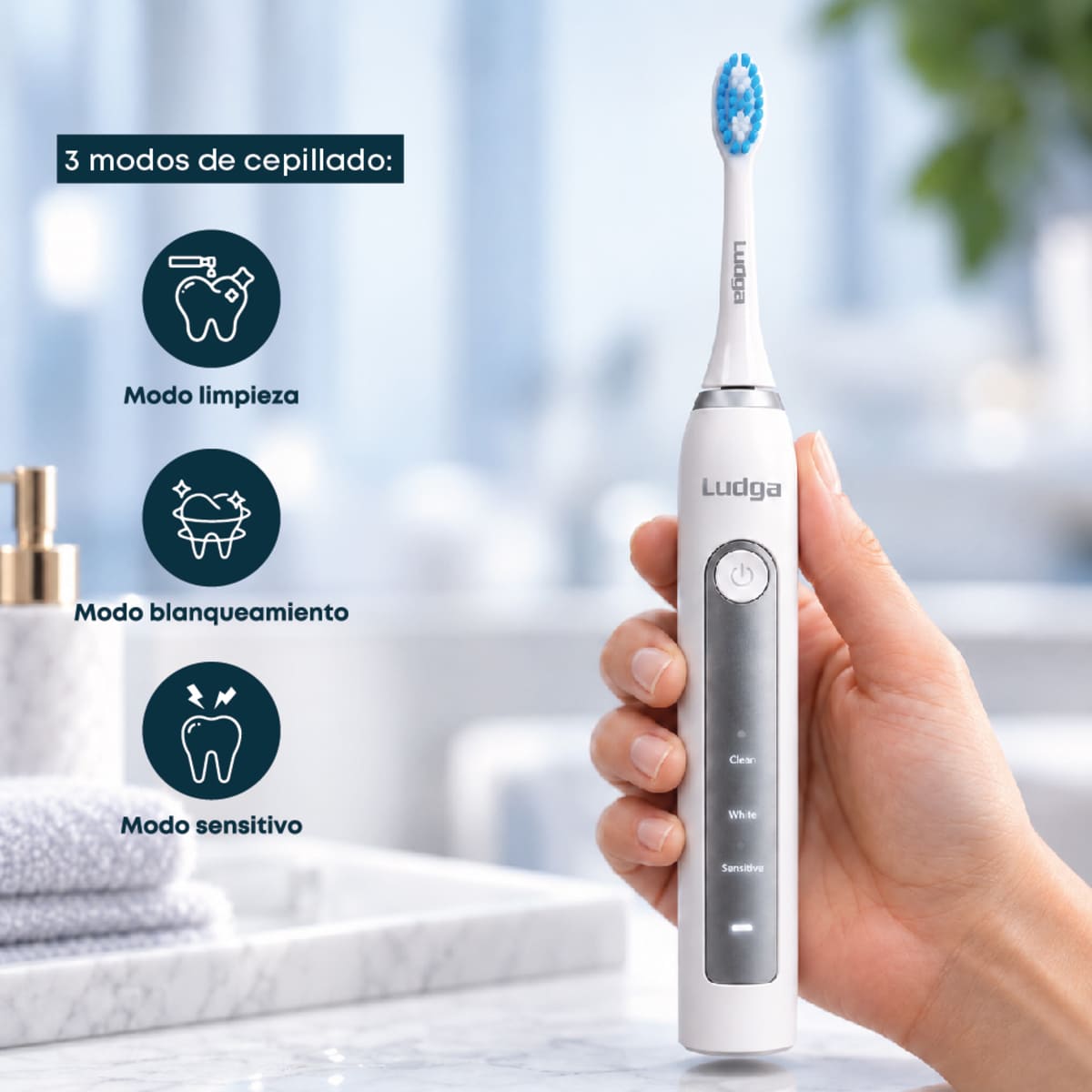 LUDGA CEPILLO DENTAL ELÉCTRICO SONICO LDG TB110 - 5