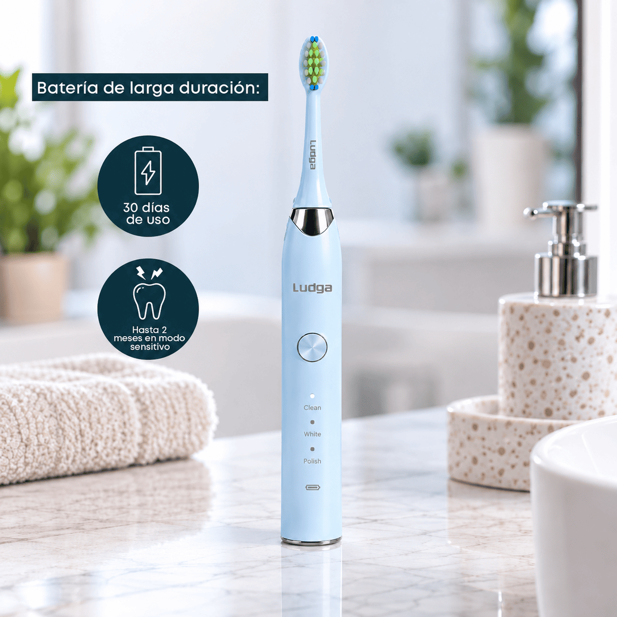 LUDGA CEPILLO DENTAL ELÉCTRICO SONICO LDG TB170A - 3