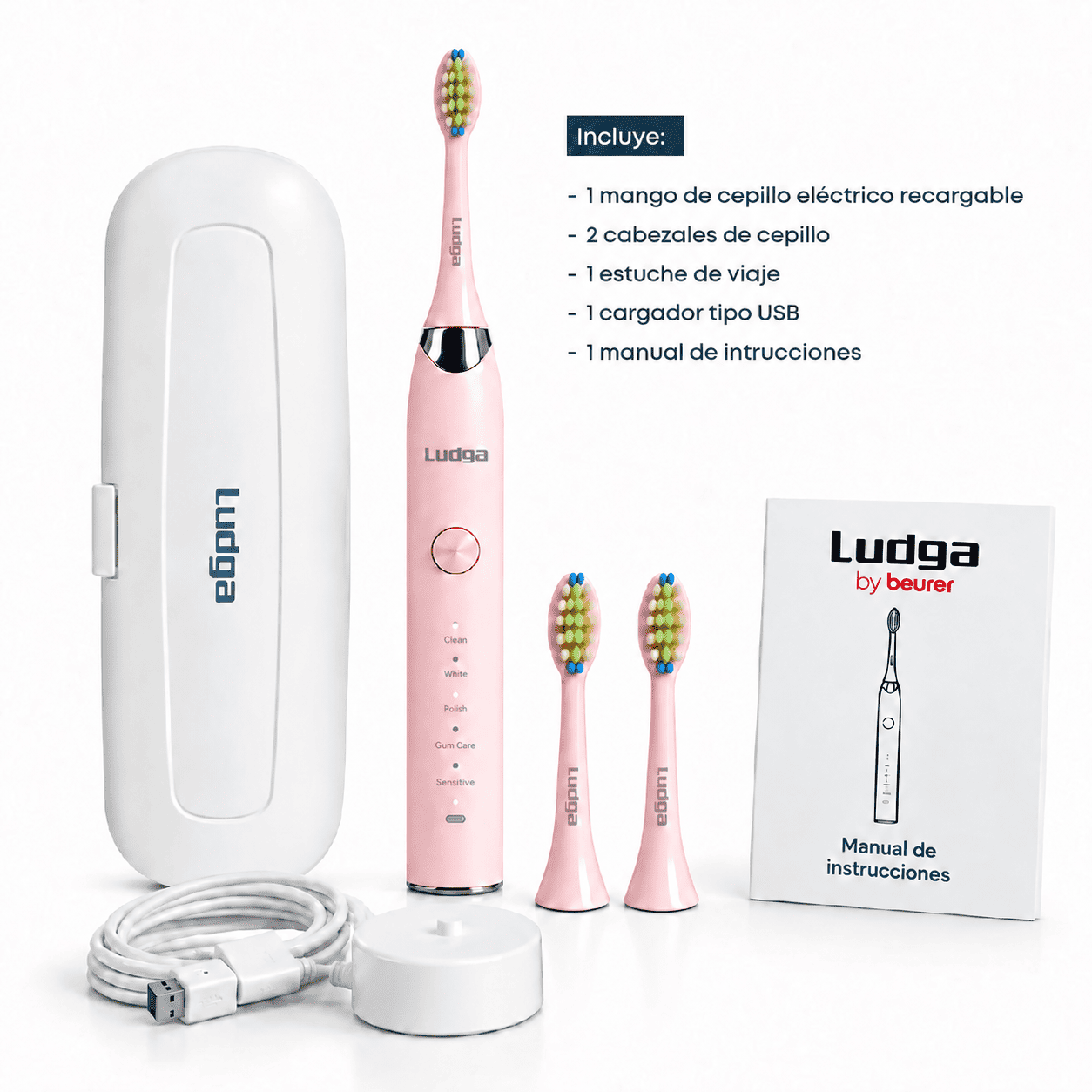 LUDGA CEPILLO DENTAL ELÉCTRICO SONICO LDG TB170R - 2