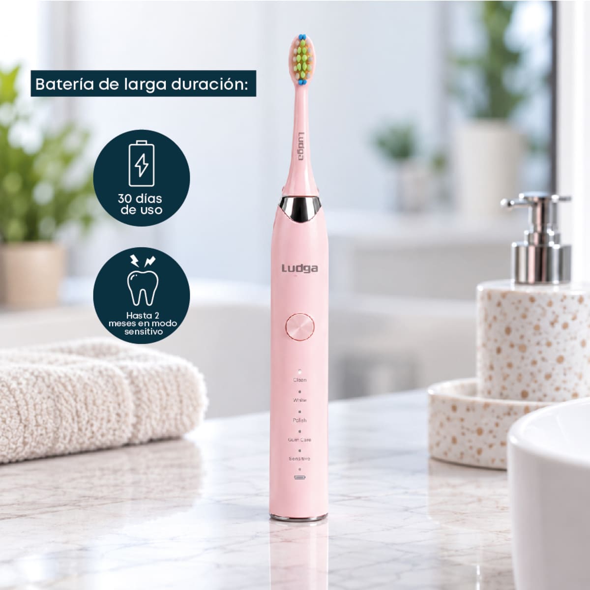 LUDGA CEPILLO DENTAL ELÉCTRICO SONICO LDG TB170R - 5