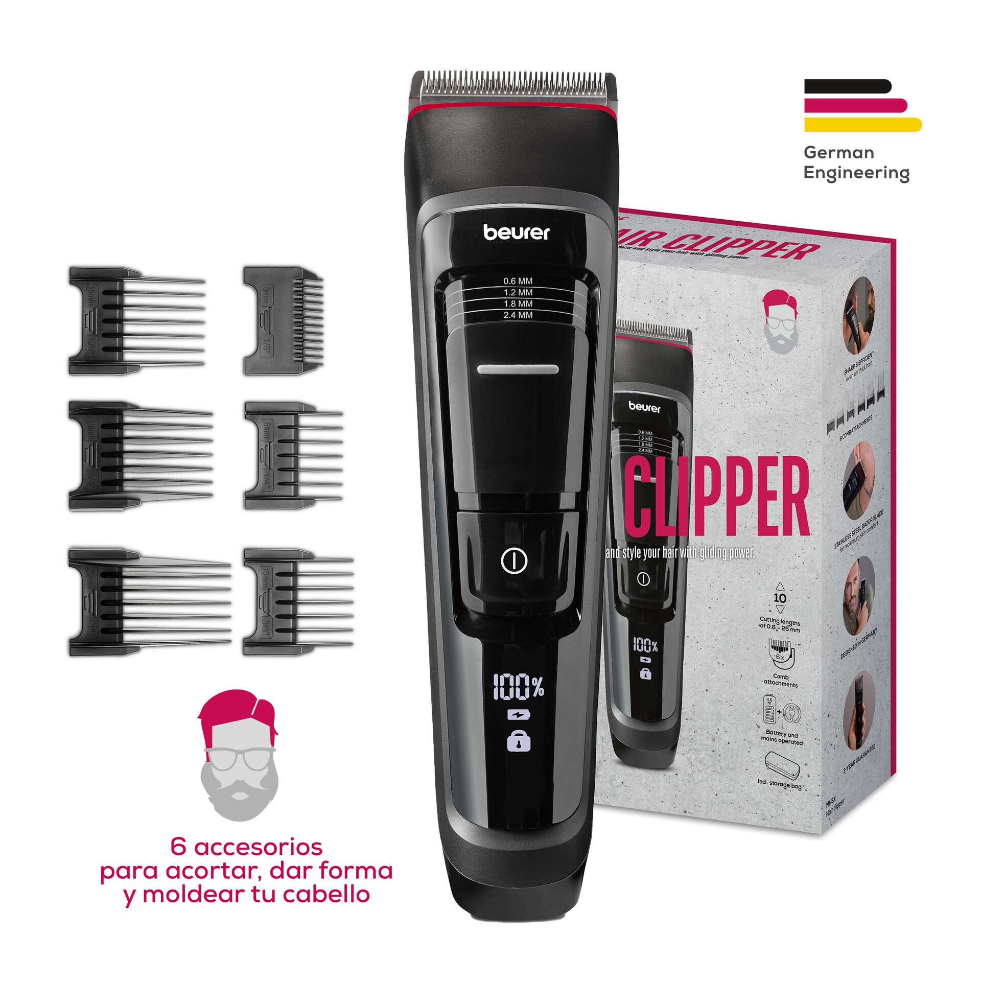 RECORTADOR  DE CABELLO MN5X BEURER - 1