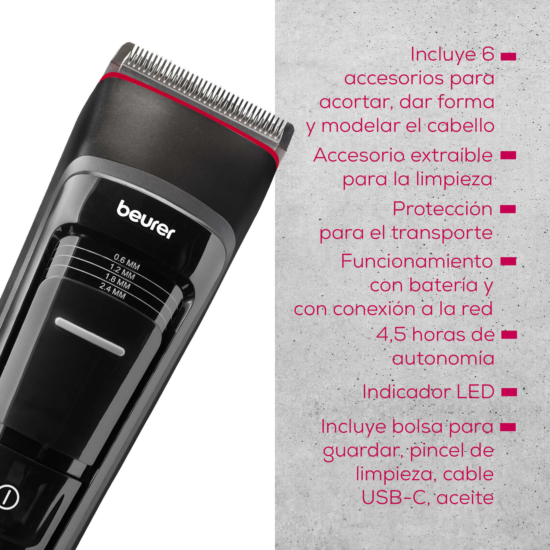 RECORTADOR  DE CABELLO MN5X BEURER - 4