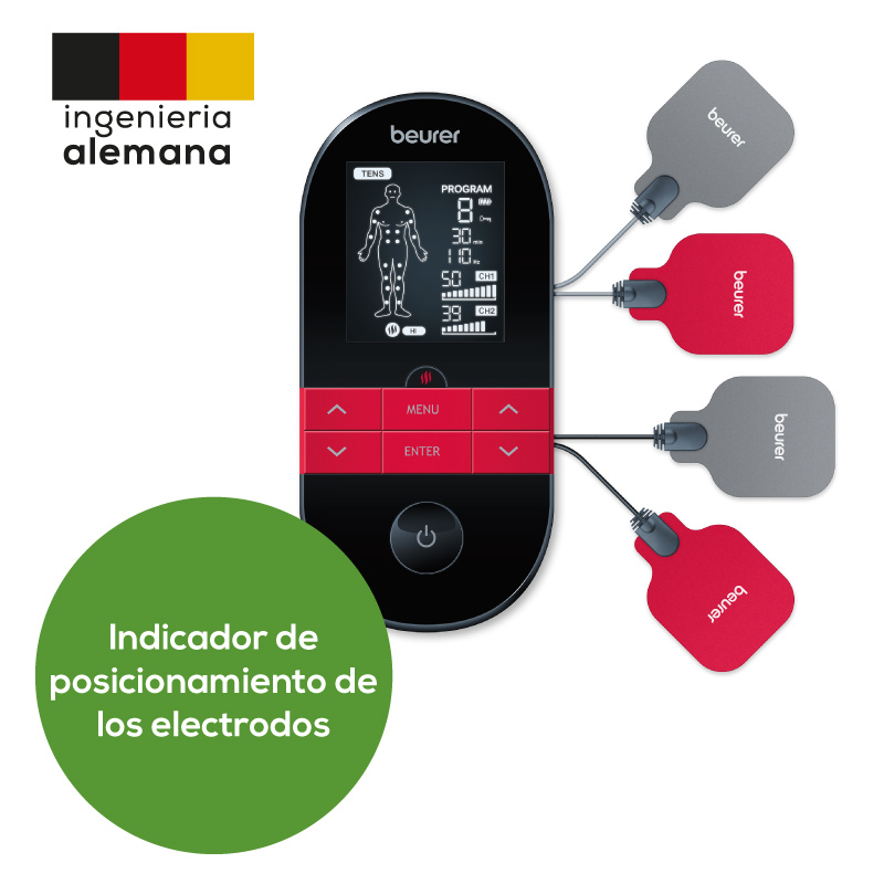 ELECTROESTIMULADOR MUSCULAR DIGITAL EMS/TENS CON FUNCIÓN DE CALOR EM 59 - 6