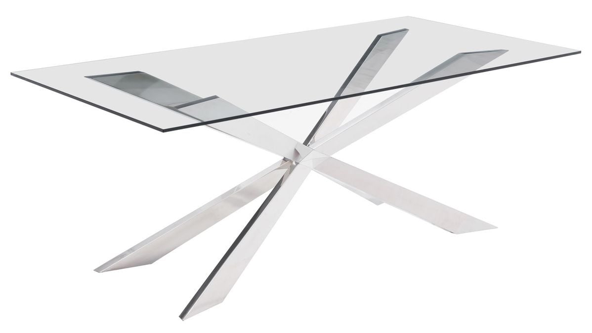 MESA DE COMEDOR ASTERISCO - ACERO INOXIDABLE - 1