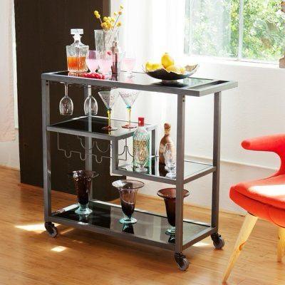 CARRO BAR MANUEL - ACERO SATINADO 60 X 30 X 80 CM - 1