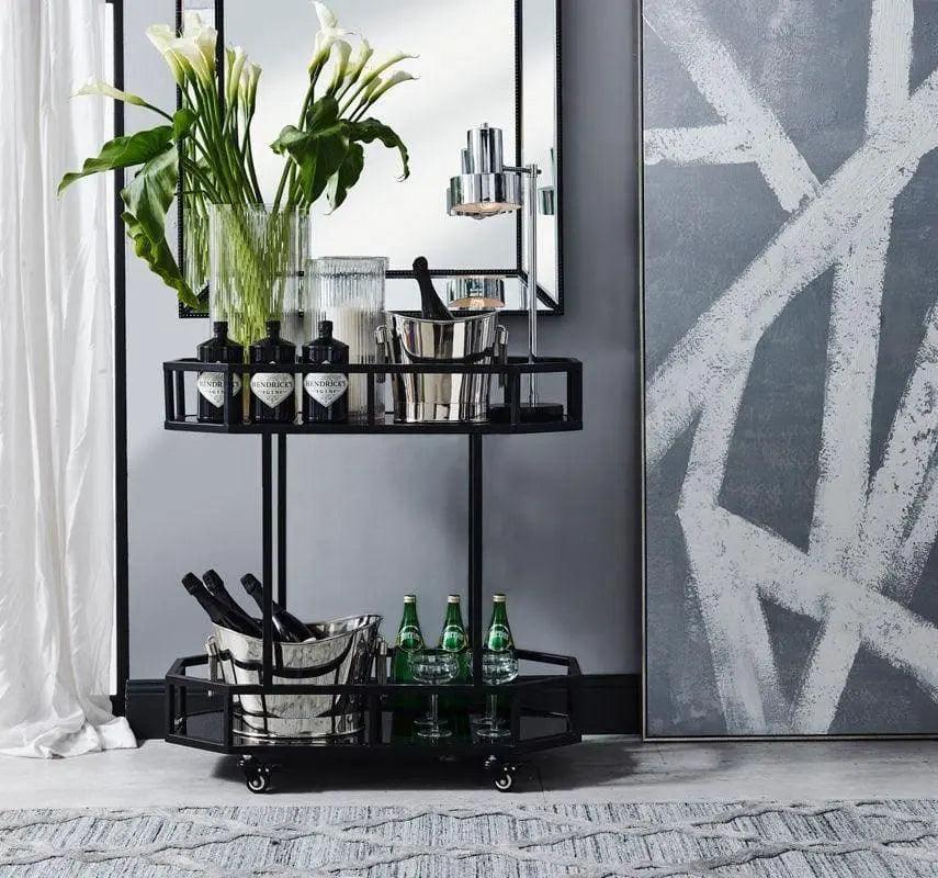 CARRO BAR ATOM - METAL NEGRO 60 X 40 X 80 CM - 1