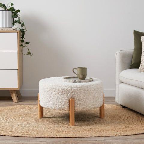 SHEAN PUFF - REDONDO CON BASE DE MADERA - 1