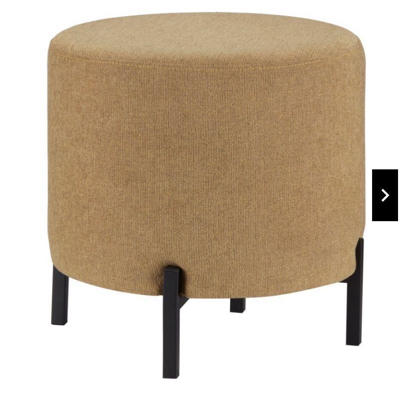 CARMIEL PUFF - REDONDO CON BASE DE METAL NEGRO MATE - 1