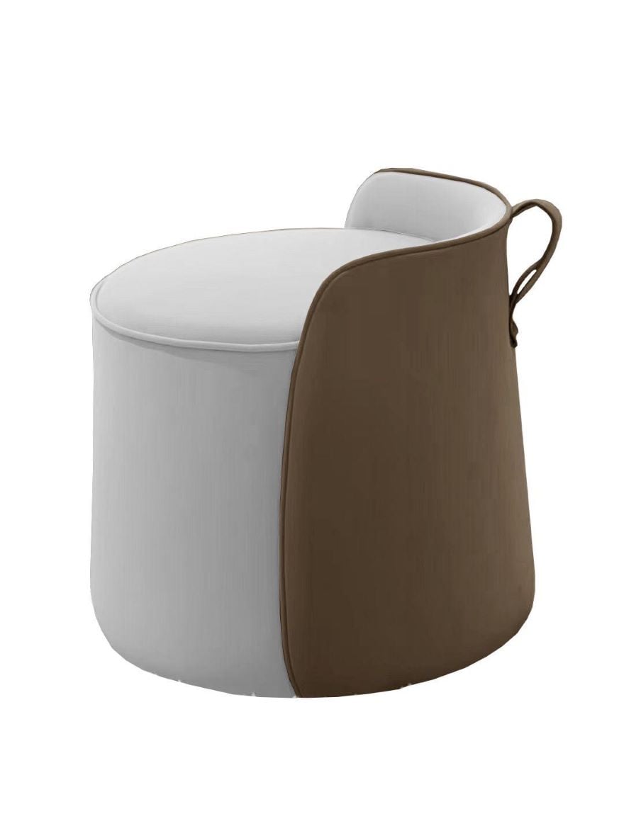 BILSÁN PUFF - CUERO PRANNA Y TELA - 1