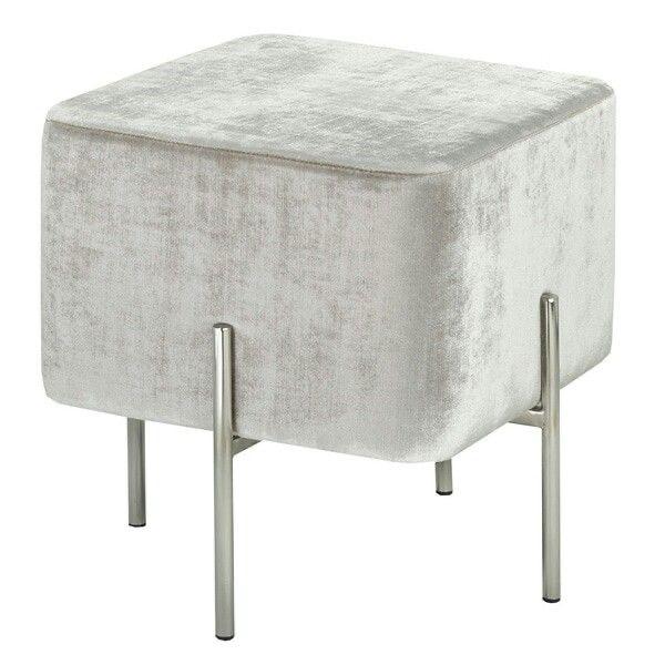 GAHAR PUFF - TAPIZ VELVET Y ACERO INOXIDABLE - 1