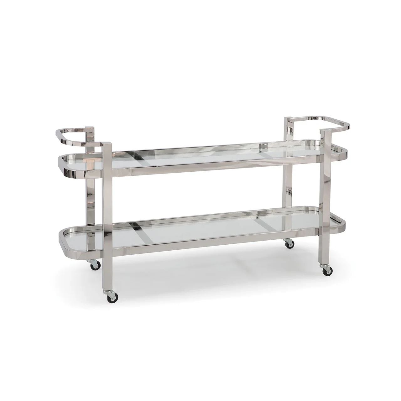 CARRO BAR ROUSS BY CASA CONCEPTO - ACERO INOXIDABLE CON ESPEJO 100 X 40 CM - 2