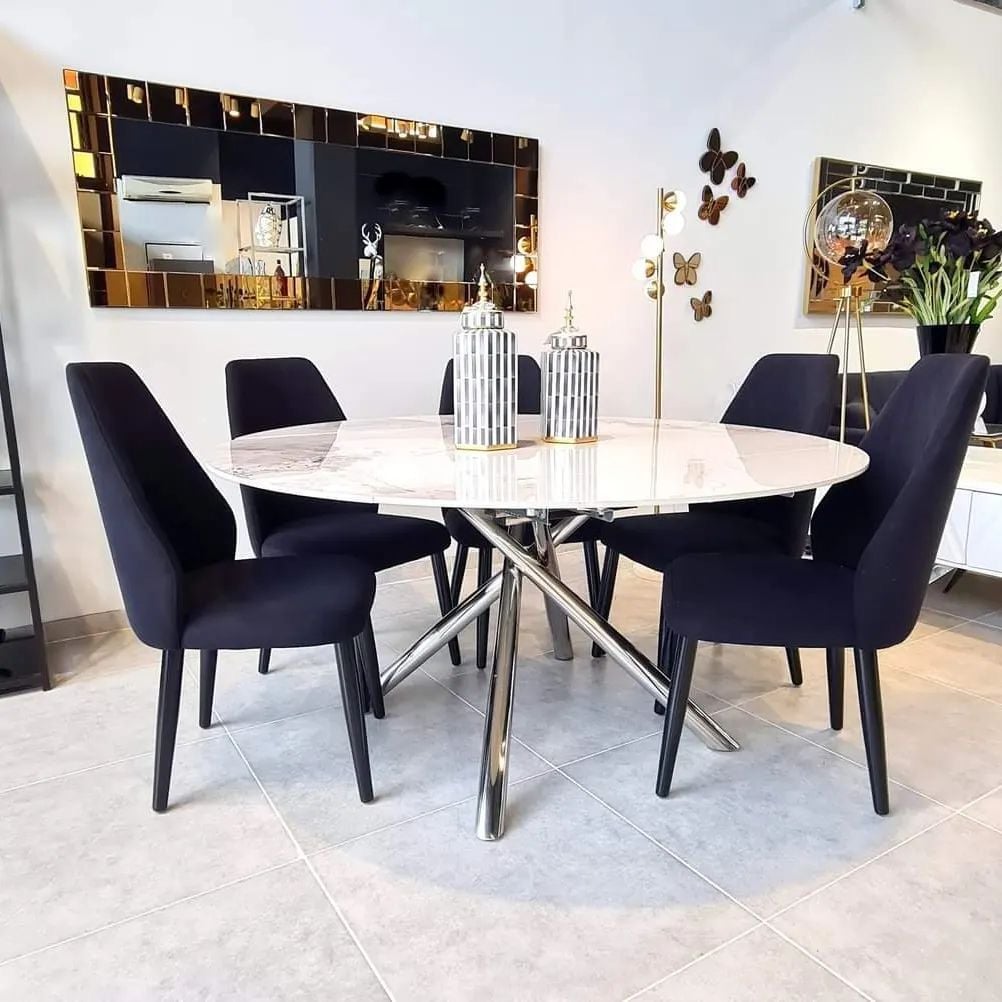 MESA COMEDOR GIULIA DE ACERO INOXIDABLE DE CASA CONCEPTO - 140 X 80 CM - 1