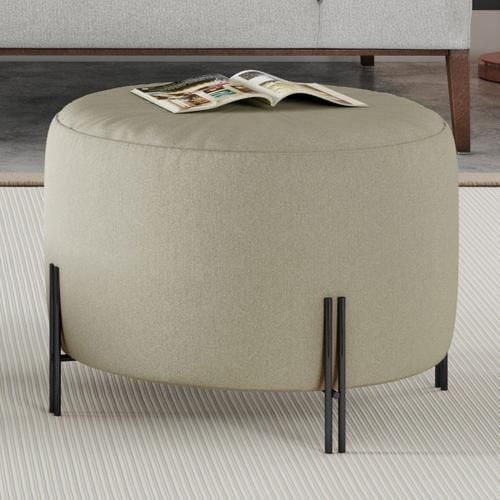 PUFF ALMONIT REDONDO CON METAL - 48 X 44 CASA CONCEPTO - 1