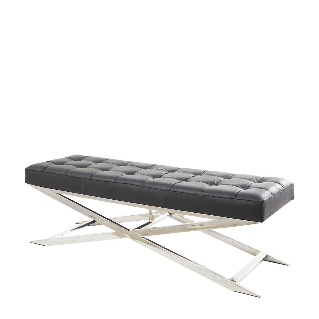 BANQUETA ARKA - RECTANGULAR DE ACERO Y TAPIZADO - 1