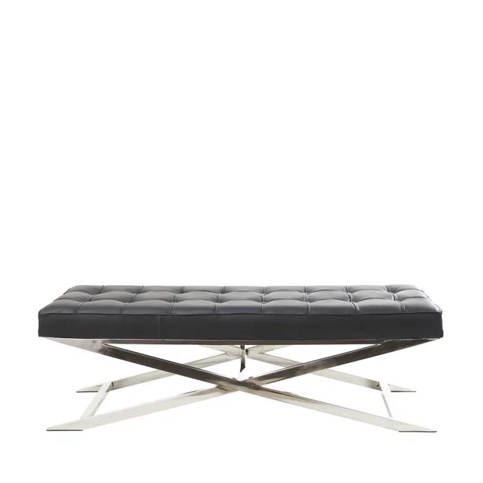 BANQUETA ARKA - RECTANGULAR DE ACERO Y TAPIZADO - 2
