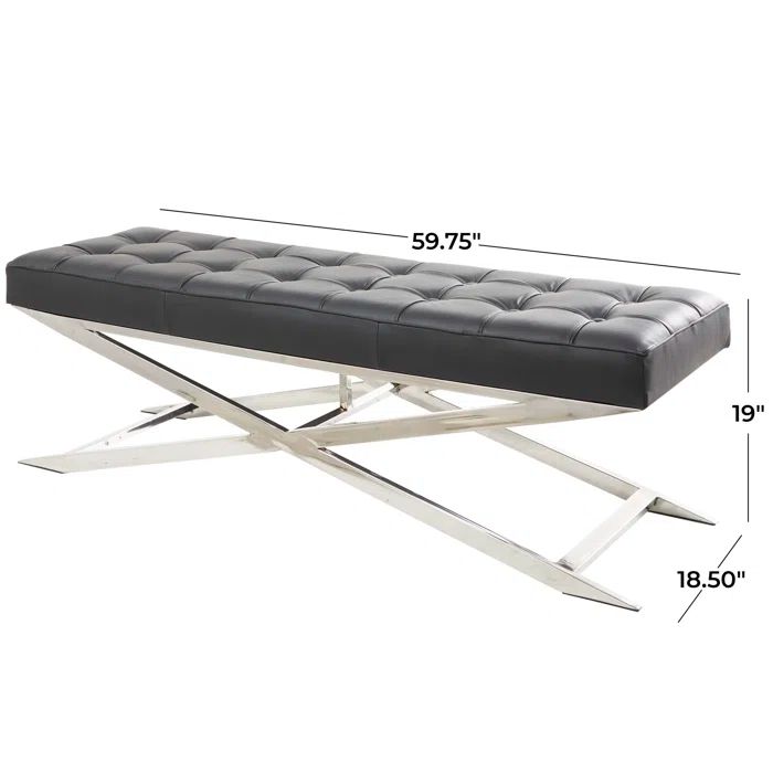 BANQUETA ARKA - RECTANGULAR DE ACERO Y TAPIZADO - 3
