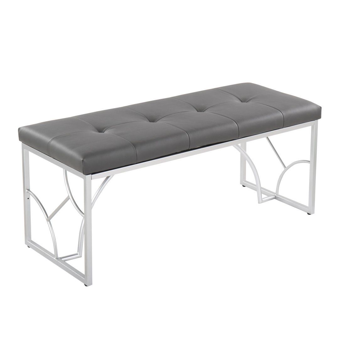 BANQUETA AMPER - RECTANGULAR DE ACERO Y TAPIZADO - 1