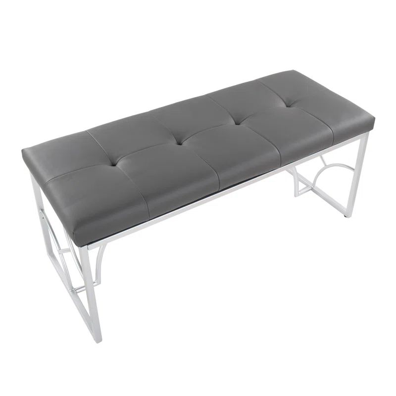 BANQUETA AMPER - RECTANGULAR DE ACERO Y TAPIZADO - 2