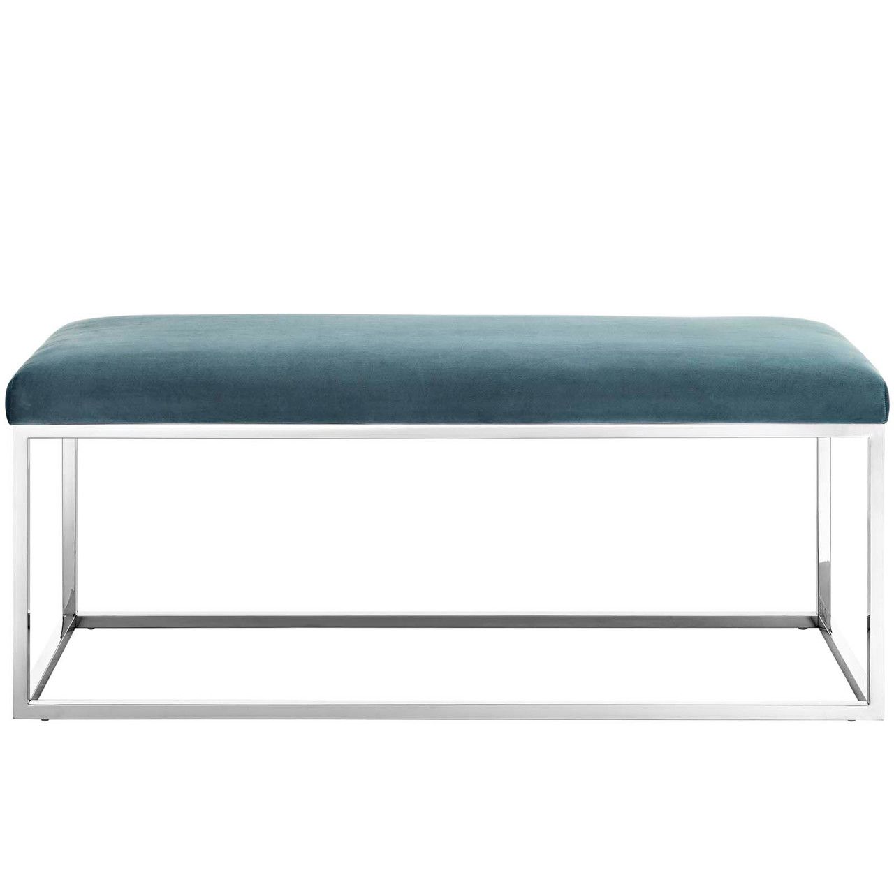 BANQUETA BONYU - RECTANGULAR DE ACERO Y TAPIZADO - 2