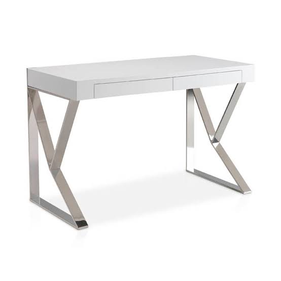 ARAN ESCRITORIO DE CASA CONCEPTO - ACERO INOXIDABLE CON TABLERO COLOR BLANCO - 1