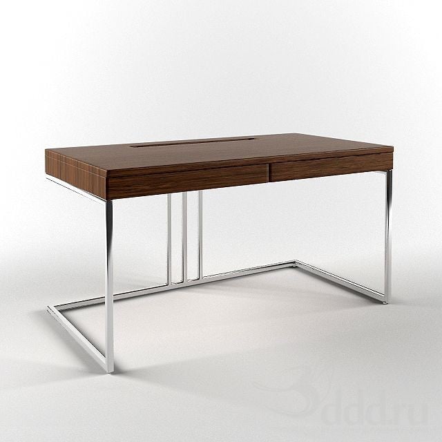 ARAH ESCRITORIO DE CASA CONCEPTO - ACERO INOXIDABLE CON TABLERO ENCHAPADO - 1