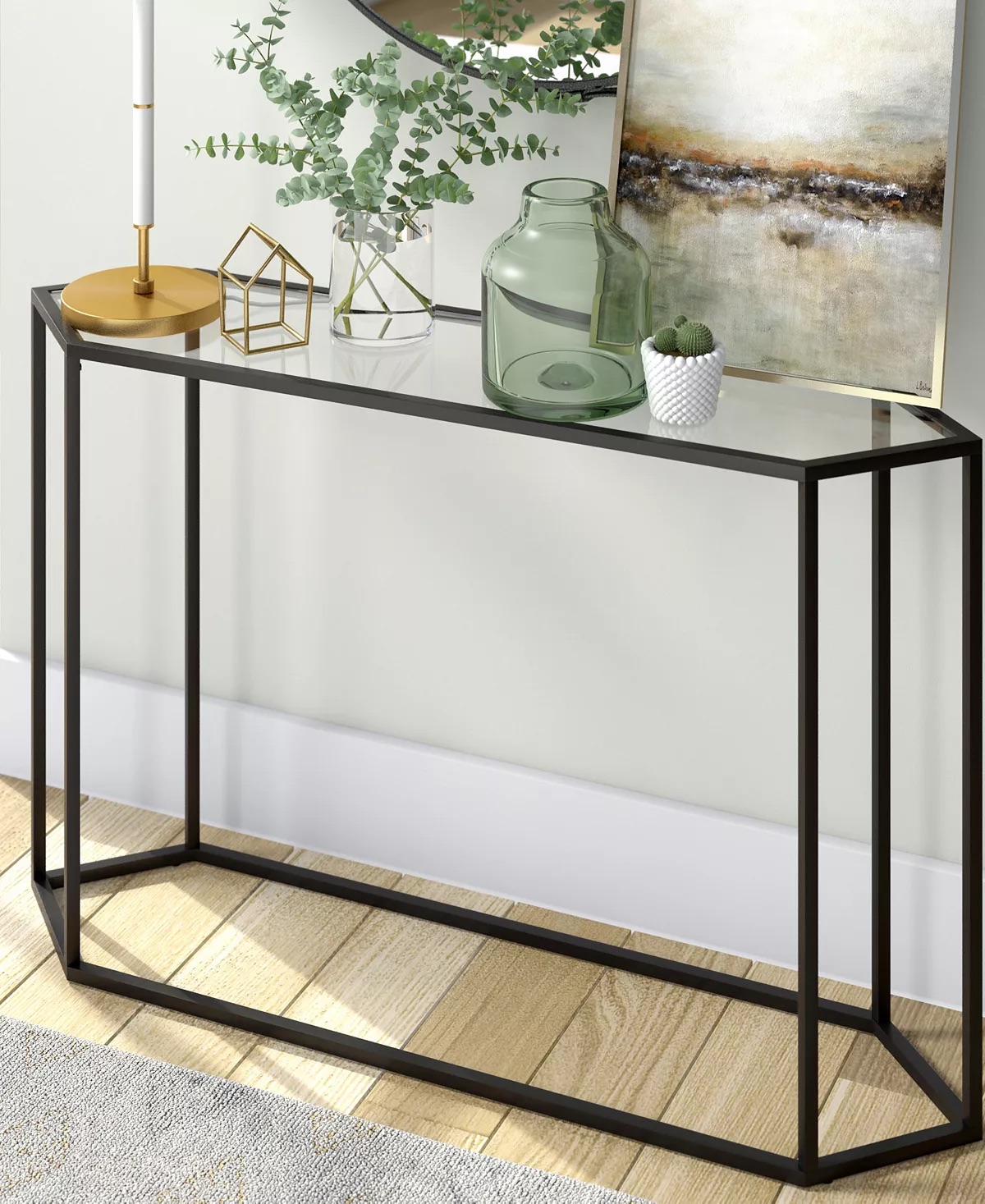 CONSOLA HAIFA CASA CONCEPTO - METAL NEGRO 120 X 30 X 90 CM - 5