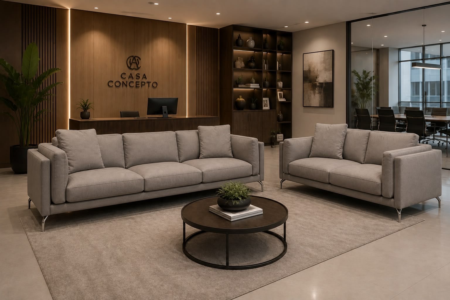 JUEGO DE SALA GENSLER BY CASA CONCEPTO 3 - 2 - 1