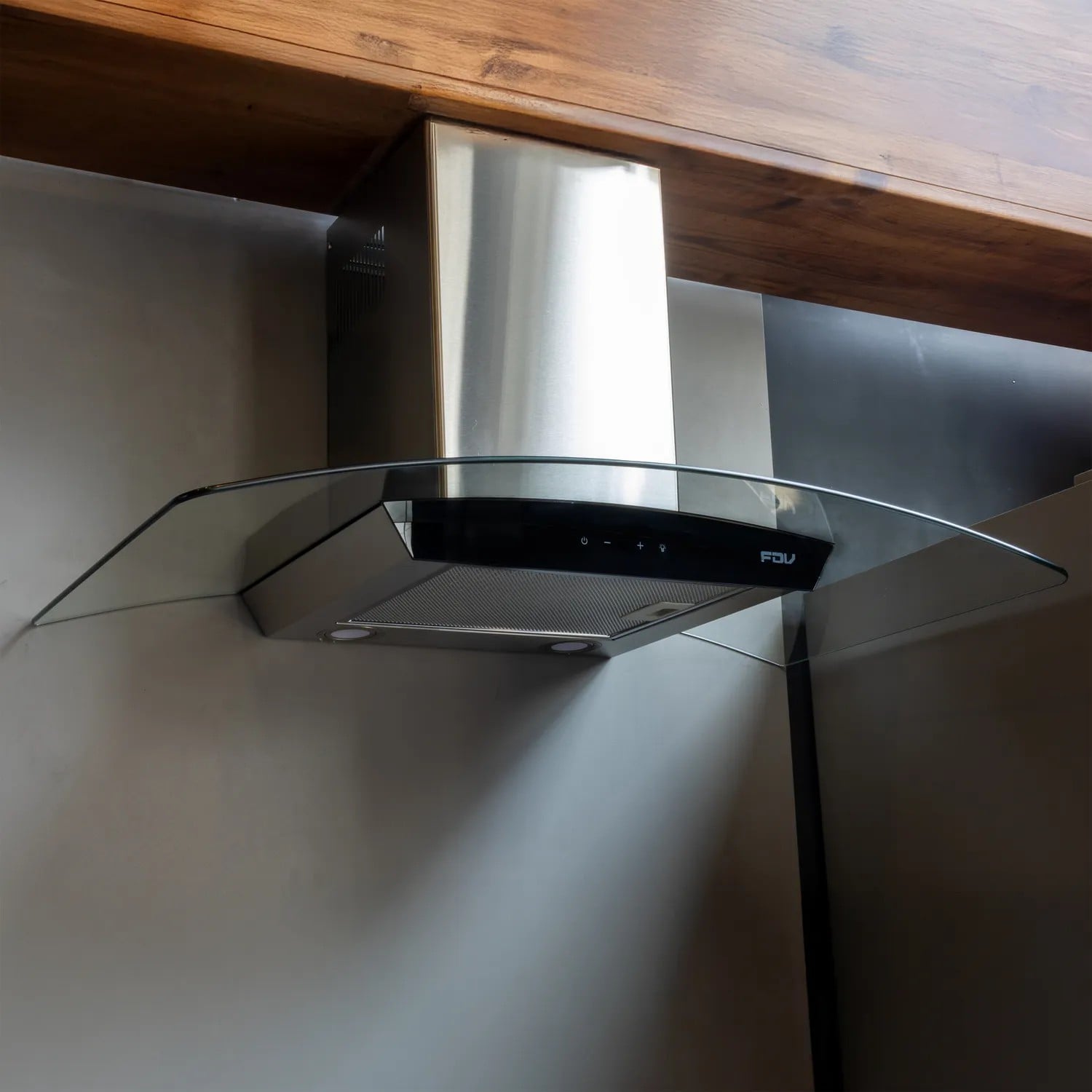 COMBO FDV CAMPANA CRYSTAL 90 + ENCIMERA CHEF GLASS 90 GN + HORNO BLACK 70 GN - 2