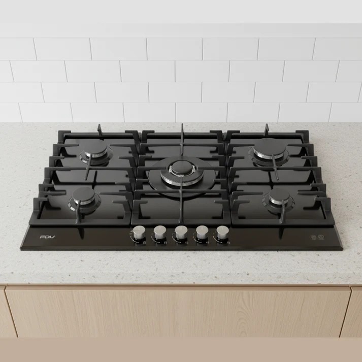 COMBO FDV CAMPANA CRYSTAL 90 + ENCIMERA CHEF GLASS 90 GN + HORNO ONIX 70 GN - 9