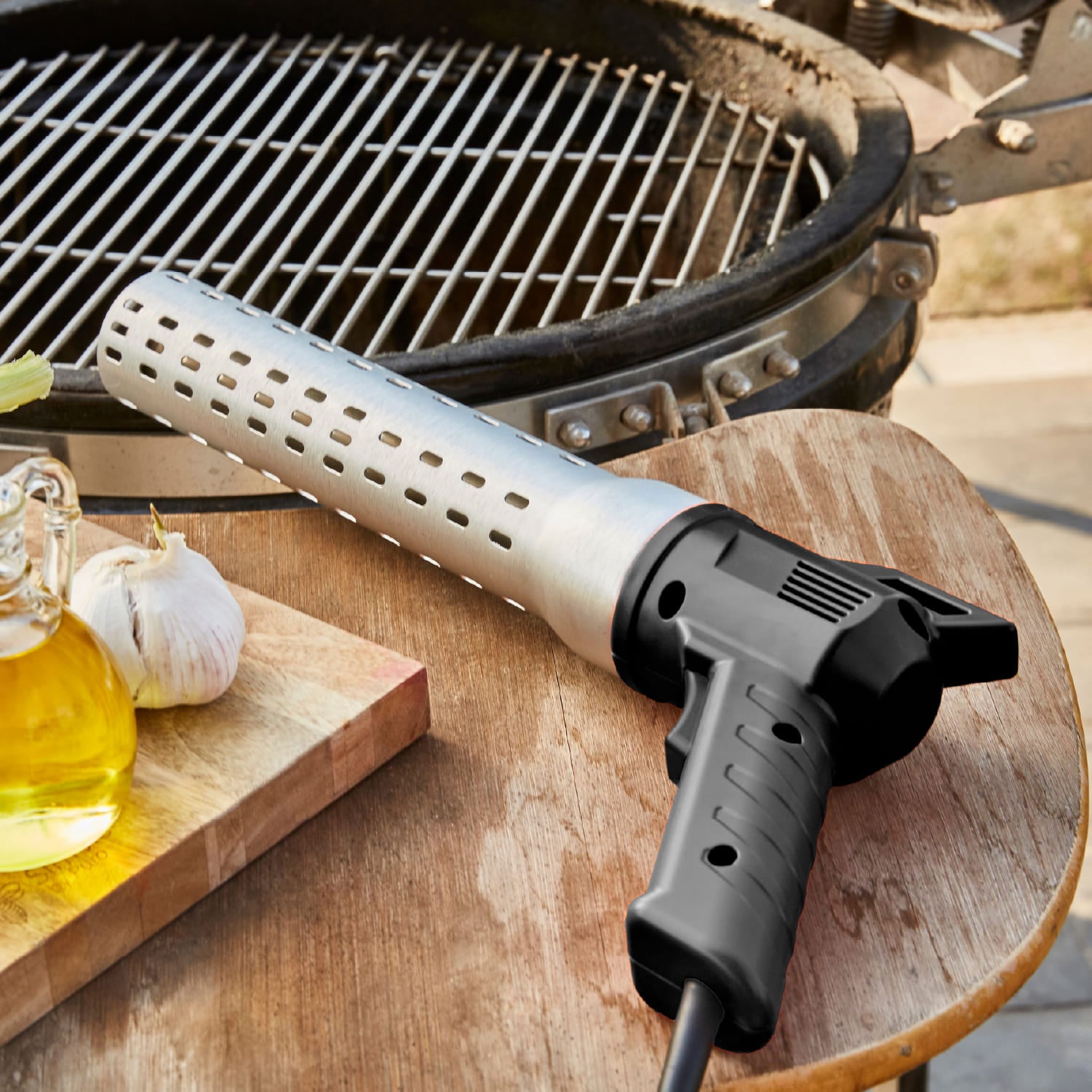 COMBO FDV PARRILLA KAMADO TOKIO NEGRO 22' + ENCENDEDOR DE CARBON CHARCOAL - 9