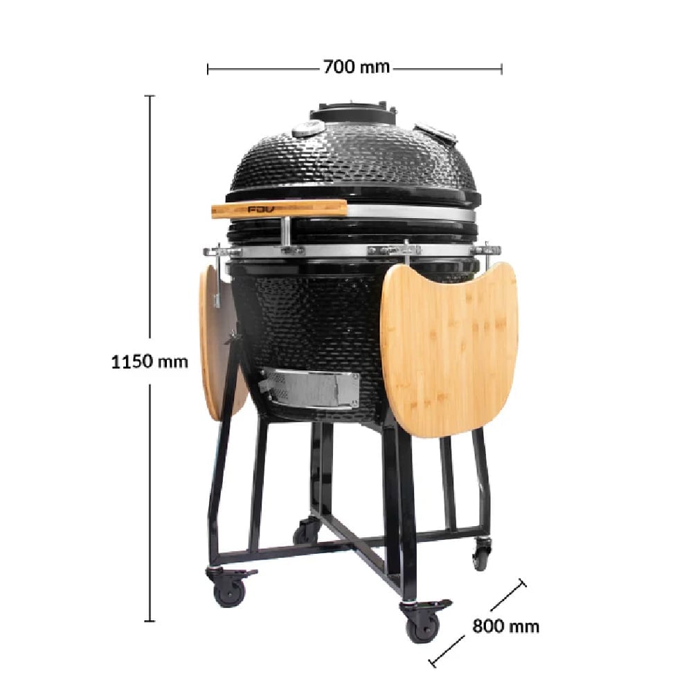 COMBO FDV PARRILLA KAMADO TOKIO NEGRO 22' + CAVA DE VINOS BLACK 12 BOTELLAS - 5