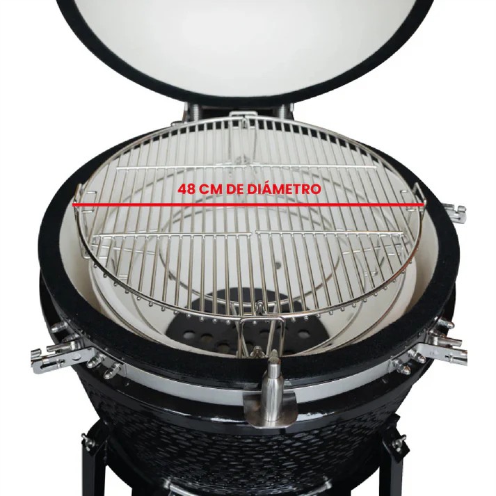 COMBO FDV PARRILLA KAMADO TOKIO VERDE 22' + ENCENDEDOR DE CARBON CHARCOAL - 7