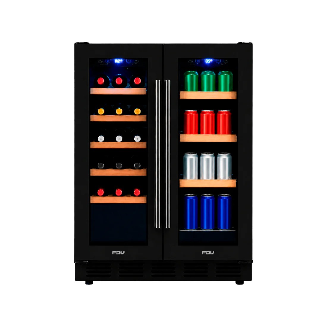 CAVA DE VINOS 20 BOTELLAS + 50 LATAS DUAL ELITE BLACK FDV - 2