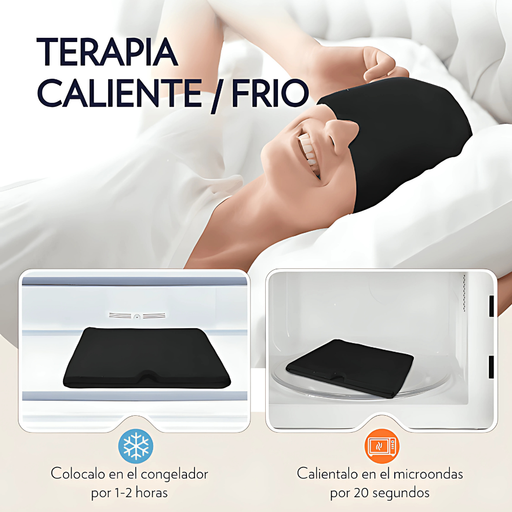 Gorro Terapéutico de Gel para Migraña y Estrés – Cuenta Ovejas - Negro - 6