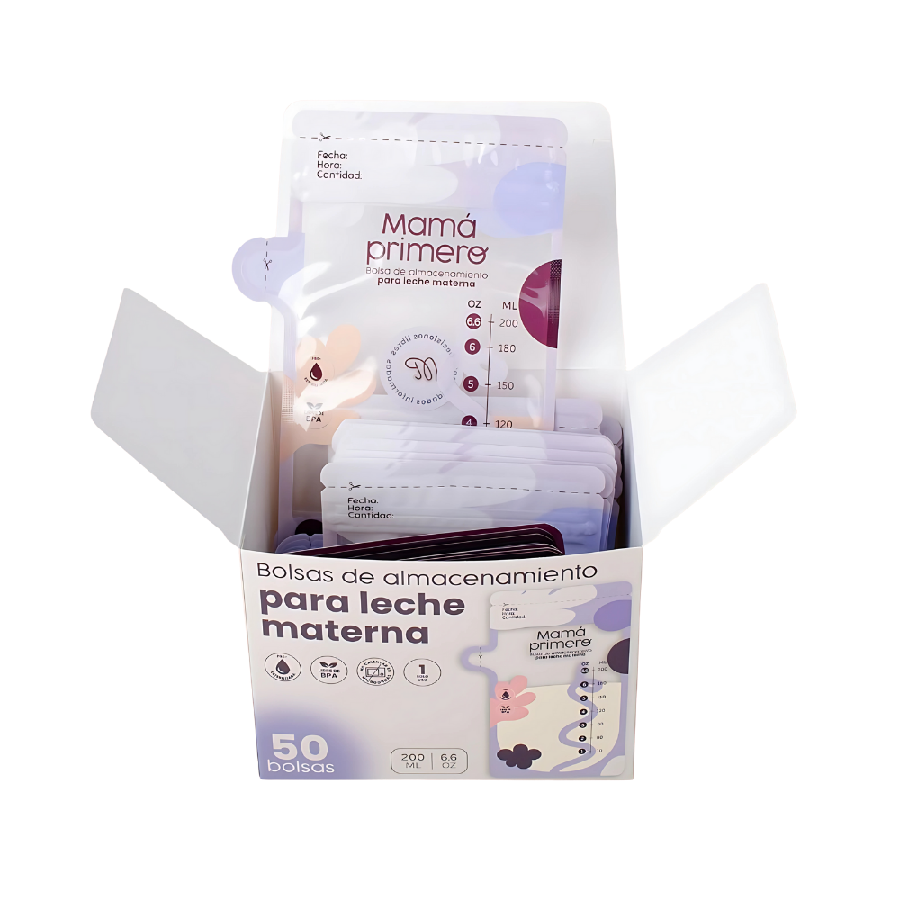 Bolsas de Almacenamiento de Leche Materna (Pre-esterilizadas y Sin Fugas) - 50 Unidades - Mamá Primero - 1