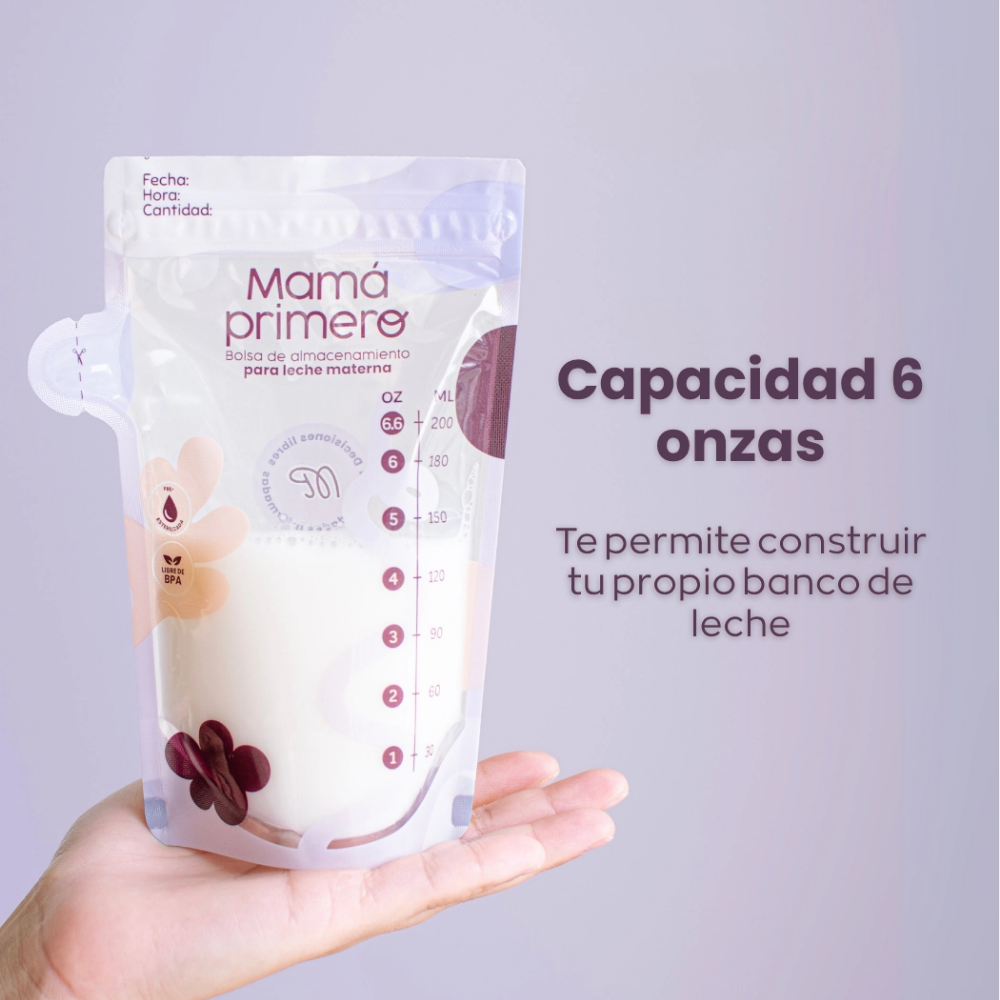 Bolsas de Almacenamiento de Leche Materna (Pre-esterilizadas y Sin Fugas) - 100 Unidades - Mamá Primero - 2