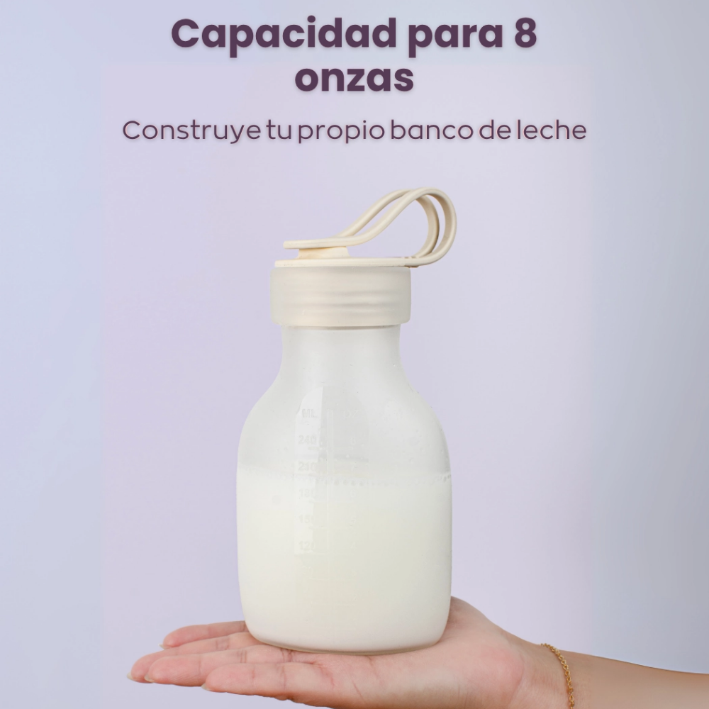 Botellas de Silicona para Leche Materna (8 oz y Reutilizables) – 4 Unidades - Mamá Primero - 5