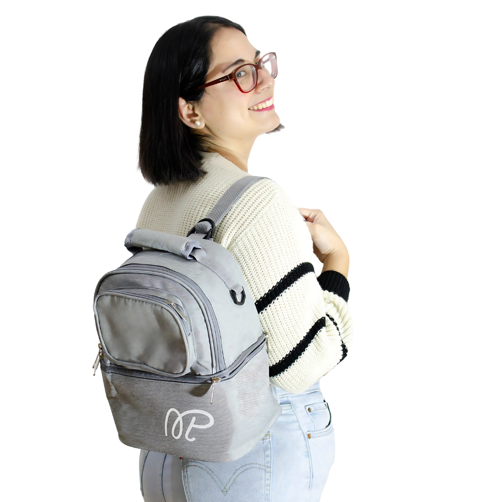 Cooler Bag para Leche Materna (Térmica con Ice Pack) - Color Gris – Mamá Primero - 1