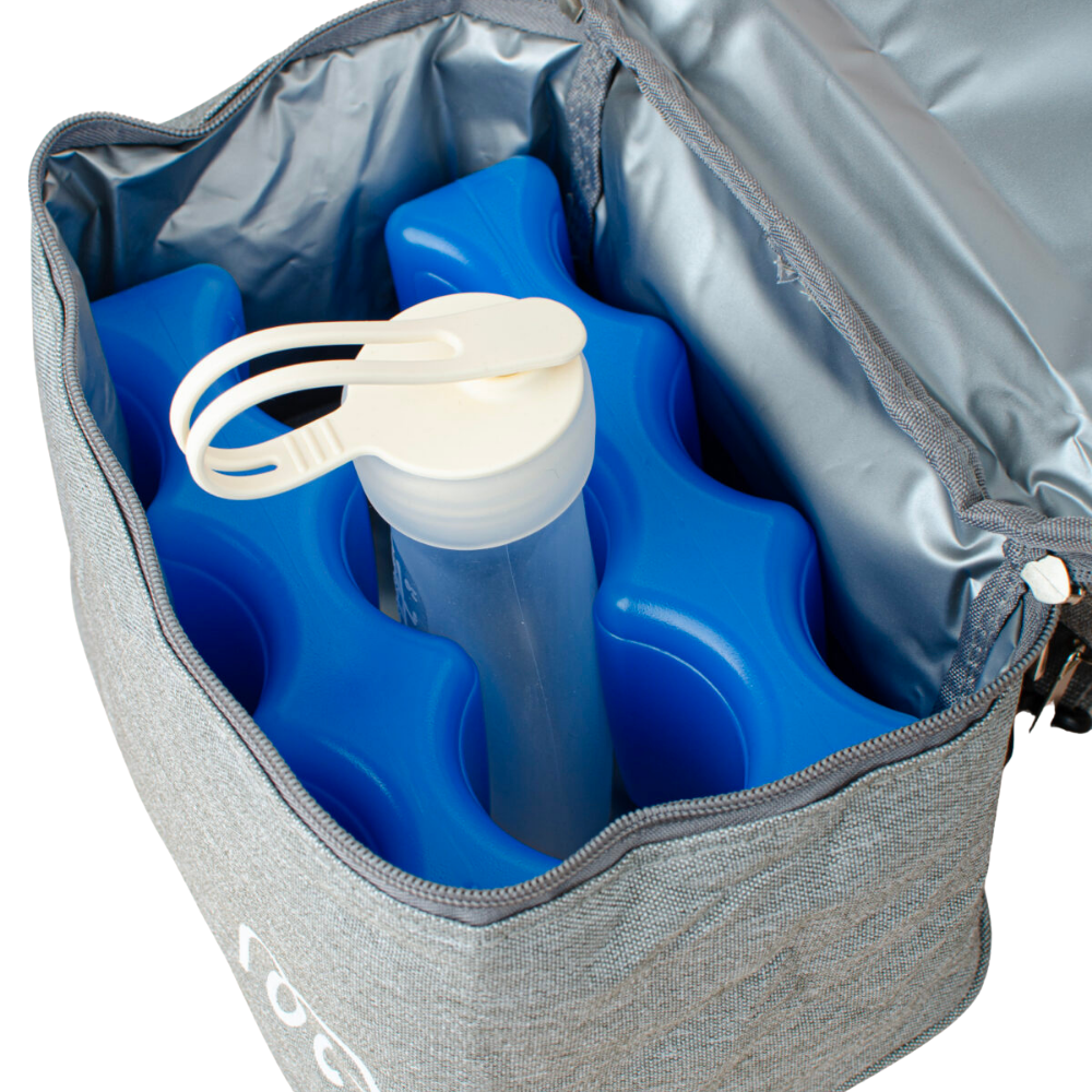 Cooler Bag para Leche Materna (Térmica con Ice Pack) - Color Gris – Mamá Primero - 3