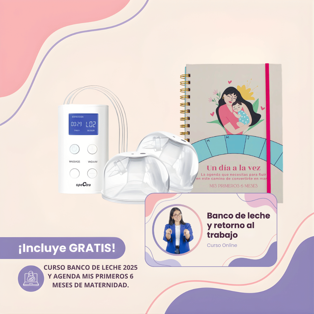 EXTRACTOR ELÉCTRICO DOBLE SPECTRA S9 INCLUYE CARACUPS(COPAS MANOS LIBRES) + AGENDA - MIS PRIMEROS 6 MESES DE MATERNIDAD + CURSO V - 1